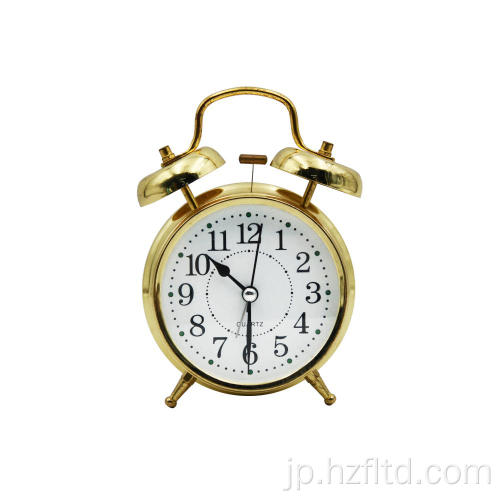 目覚まし時計工場4インチレトロメタルダブルベルエレクトロード型金